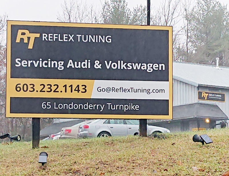 Reflex Tuning Sign Hooksett NH Audi VW Repair Shop