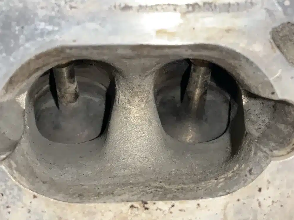 Clean intake valves on a 2021 Audi Q5 after walnut blast carbon cleaning at Reflex Automotive