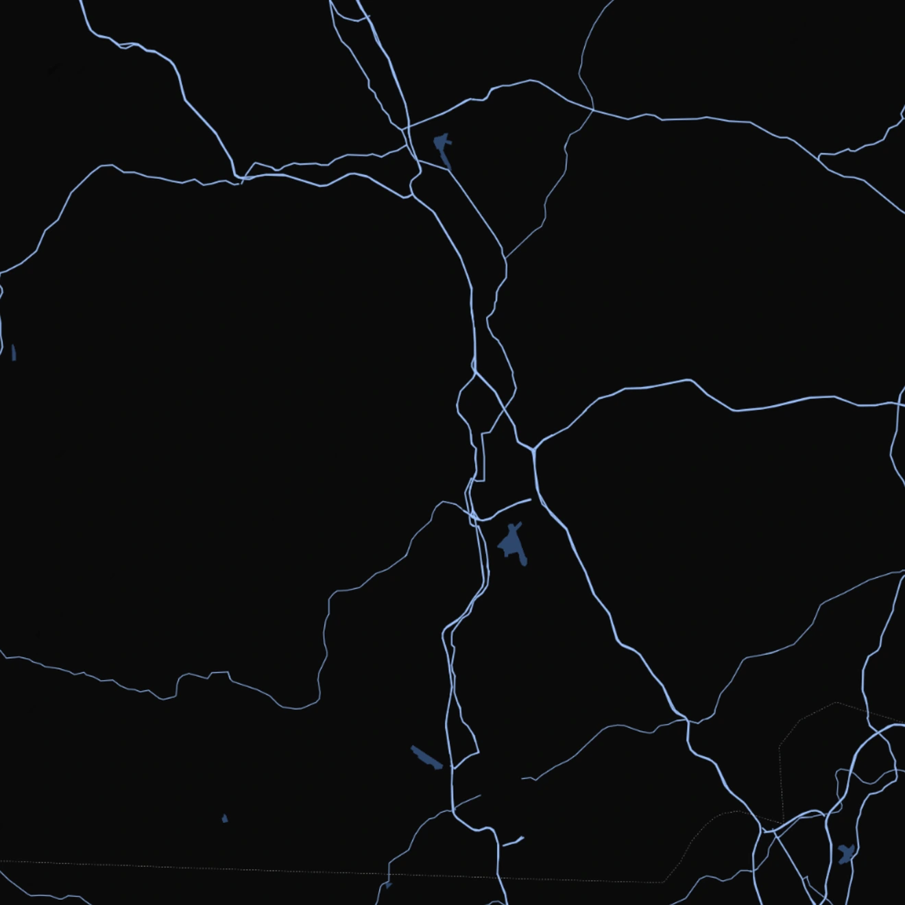 Map of southern New Hampshire showing Reflex Automotive service area from Concord to Nashua