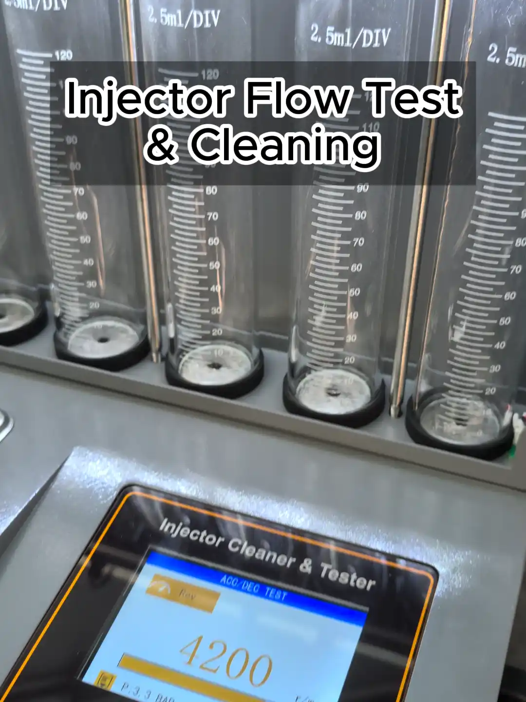 Walnut blasting carbon cleaning and fuel injector testing at Reflex Automotive Hooksett NH